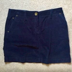 Vineyard Vines Navy Fine Corduroy Whale Skirt- Size 6- EUC